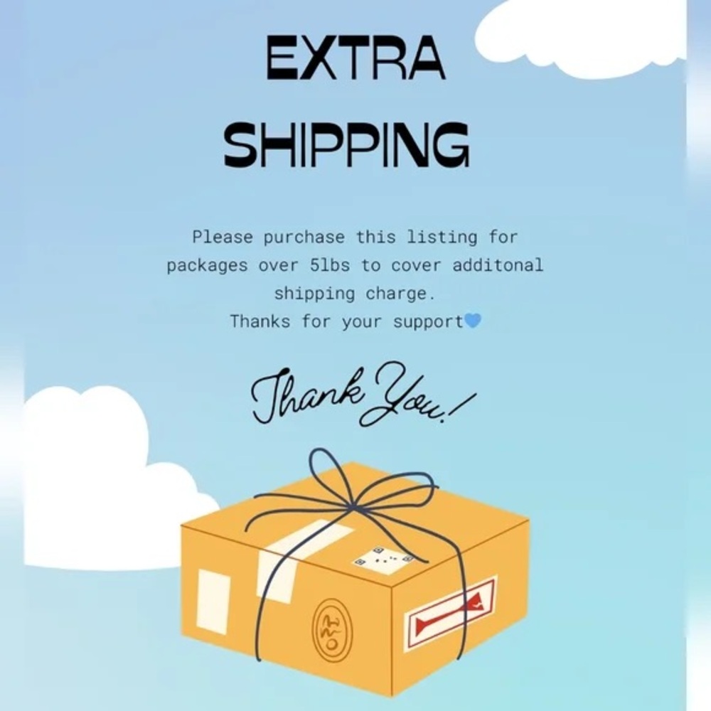 Extra Shipping Listing please purchase for over 5lb